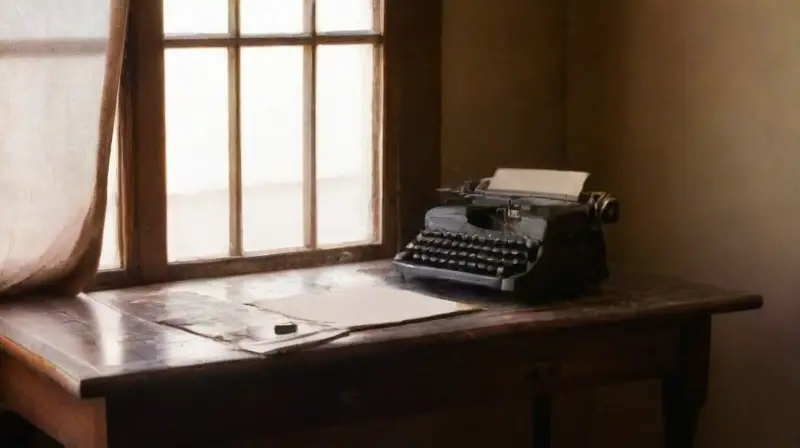 Luz suave revela historia en un escritorio