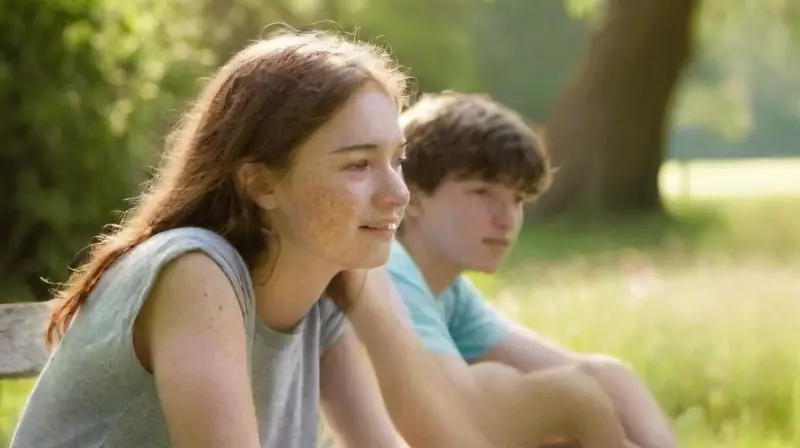 Dos adolescentes comparten un momento especial