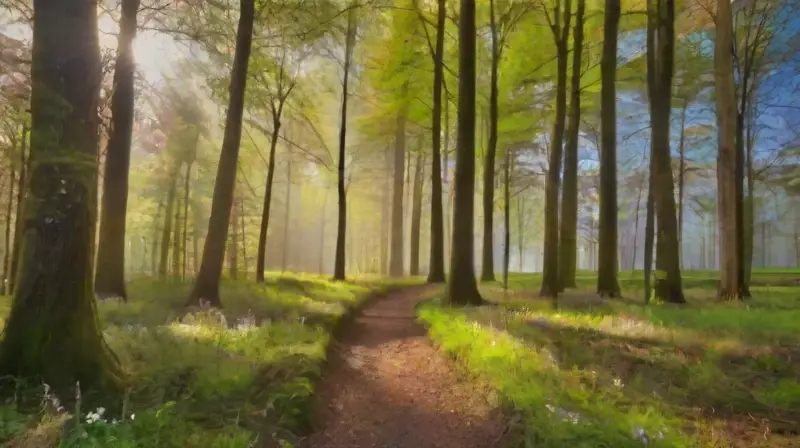 Naturaleza vibrante con conciencia ecológica integrada
