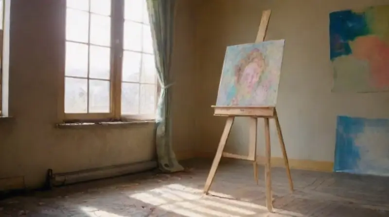 Estudio vibrante lleno de arte y creatividad