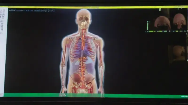Escena médica con imágenes y análisis detallado