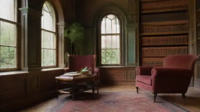 Biblioteca histórica, tranquilidad y rica textura
