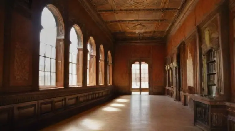 Biblioteca majestuosa que invita al conocimiento
